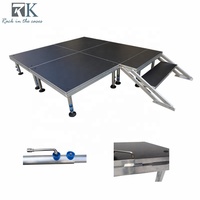 Scène mobile d'extérieur à 4 pieds, durable, en aluminium, pour événements, mariages, spectacles musicaux