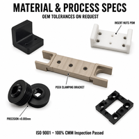 Pièces en plastique personnalisées CNC de précision en PEEK, POM, ABS, PETF, inspection CMM
