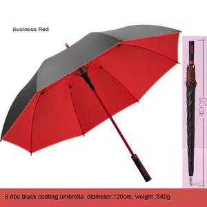Paraguas de golf grande y duradero con revestimiento negro de 8K, paraguas semiautomático con mango de plástico y paraguas impermeable - Product Image 5