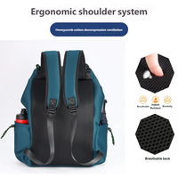 Sac à dos pour ordinateur portable multifonctionnel unisexe personnalisé unique noir imperméable en néoprène souple pliable léger avec sangle réglable