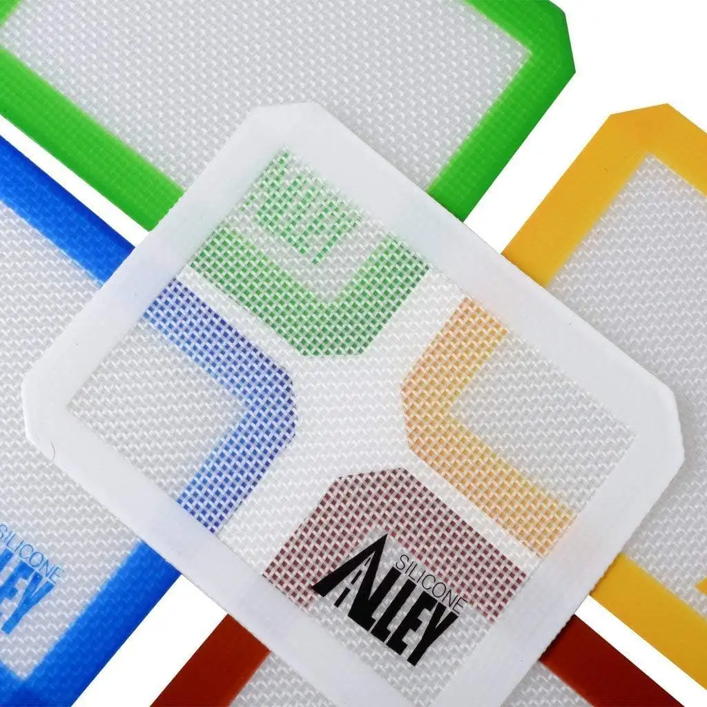 Non-stick Wax Mat Pad Silicone Nonstick Mat Small Rectangle 5" x 4" with muti-color heat resistance silicone fiberglass mat