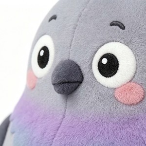 Peluche personnalisée hautement réductrice, adorable pigeon gris, jouet en peluche doux et mignon - Product Image 2
