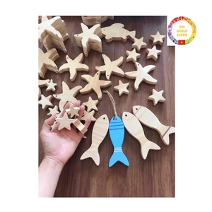 Pez de Madera Hecho a Mano, Artesanía Vietnamita, Escultura Rústica para Decoración de Pared, Tiendas de Souvenirs, Diseño Náutico para el Hogar - Product Image 3