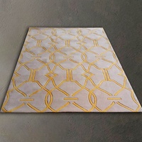Grands tapis modernes rose crème Tapis à carreaux rétro personnalisés pour le salon
