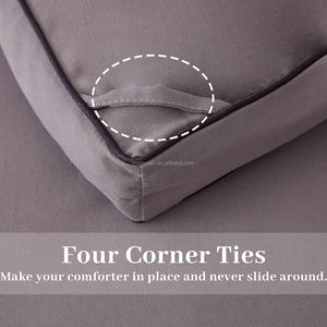 Hiện đại <span class=keywords><strong>Comforter</strong></span> <span class=keywords><strong>Set</strong></span> bedding 3 cái, 1 bông <span class=keywords><strong>Comforter</strong></span> và 2 vỏ gối tùy chỉnh kích thước nhà máy bán buôn, màu xám - Product Image 6