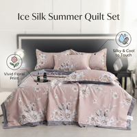 Ensemble de literie de luxe pour l'été, quatre pièces, en fibre de polyester, imprimé tendance