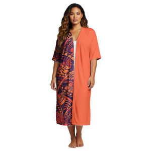 Vêtement pour femme personnalisé, imprimé de fleurs hawaïennes, design samoan, <span class=keywords><strong>kimono</strong></span> confortable pour femme, cardigan polynésien, veste haut de gamme pour femme, cardigan - Product Image 3