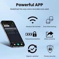Enregistreur vocal IA ChatGPT 64 Go pour mémos vocaux et notes, appareil vocal IA ChatGPT, enregistreur vocal et prise de notes pour téléphone