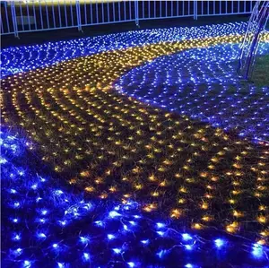 8 chế độ không thấm nước Cổ Tích giáng sinh ngoài trời chuỗi lưới đèn Lưới Đánh Cá ánh sáng LED đèn để trang trí Cây giáng sinh