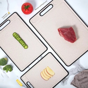 3 Pieces <b>Plastic</b> Cutting Board Double-Sided Chopping Board Sets Kitchen Cutting Board Set for Classification - Product Image 6