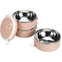 Boîte à lunch isotherme portable en acier inoxydable à 4 couches pour pique-nique, bureau, étudiants, enfants, travailleurs, école, bento japonais