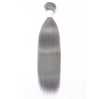 Pomme fille prix usine vison brésilienne faisceau de cheveux non transformés vierge cheveux raides faisceaux gris couleur cheveux humains armure faisceaux