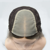 Perruque Lace Front avec sangle réglable et clips, cheveux humains