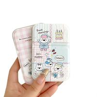 Miroir de poche pliable compact, durable, écologique, en plastique carré, cadeau d'anniversaire, souvenir, miroir tactile