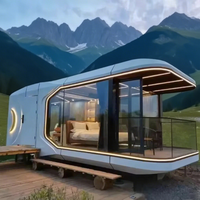 Design contemporain respectueux de l'environnement Space Pod Capsule Maison préfabriquée Petit espace préfabriqué de luxe
