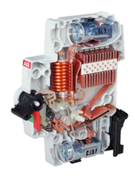 Disjoncteur miniature ABB SJ201-C16 unipolaire 16A 230/400VAC courbe C 6kA capacité de coupure en cas de court-circuit