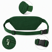 Sac banane en velours côtelé recyclé, personnalisable avec logo, pour salons professionnels, promotionnel, sac de festival, sac ceinture, cadeau d'entreprise, vente en gros, OEM