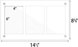 3 Openings 4x6 picture frames combination 3-in-1 wholesale frames Collage, triple white acrylic 4x6 frame - Product Image 6