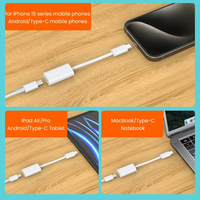 Adaptador de Cable de carga USB C de 13,5 CM para iPhone 17 ProMax Plus Cable de sincronización de datos para iPad tipo-c a conector de Audio Jack de 3,5 MM