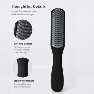 <span class=keywords><strong>Peigne</strong></span> de coiffure professionnel pour cheveux bouclés, à 9 rangées, multicolore, durable, en ABS+TPE, avec coussin de massage pour le contrôle des bords - Product Image 3