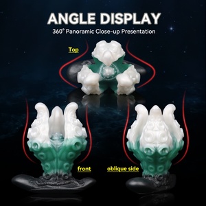 Dilatador Anal de Silicona con Forma de Flor de Pulpo de Tres Pétalos, Vibrador con Control Remoto, Arnés con Plug Anal, Productos para Juegos Sexuales para Adultos - Product Image 2