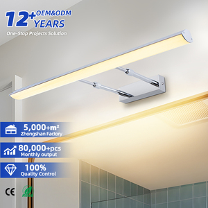 Lámpara de Pared LED de Estilo Europeo para Baño, Hogar, Hotel, Villa, Cromada, con Clasificación IP20, 3500K, Blanco Cálido, Rectangular, USB - Product Image 1