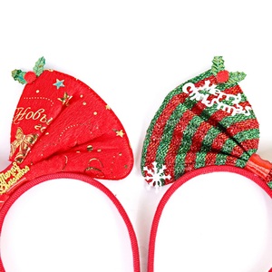 Serre-tête de Noël personnalisable écologique avec nœud à paillettes pour bonhomme de neige, décorations en plastique et tissu non tissé - Product Image 3