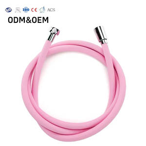 Manguera de Ducha de Acero Inoxidable de Alta Presión Personalizada, Ultra Flexible, Moderna, de Repuesto para Baño, de 1.5m, 2m, 3m, Color Rosa - Product Image 1