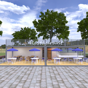 Nhà Bếp Tòa Nhà Biệt Thự Bãi Biển Nhà Bếp Nhà Cao Cấp Lắp Sẵn 40ft Hộp Vận Chuyển Thiết Kế Thanh Lắp Ghép Nhà Hàng Nhà Bếp - Product Image 2