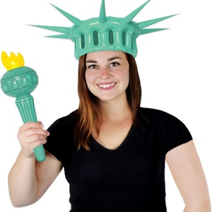 PVC Inflatable Crown and Torch 22.25 Inch 17.5 Inch for Bachelorette Party Graduation Baby <b>Shower</b> Birthday Halloween Decoration - Product Image 4