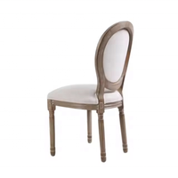 Chaise de salle à manger Louis en bois à dossier rond, confortable et à prix abordable, idéale pour les banquets et mariages
