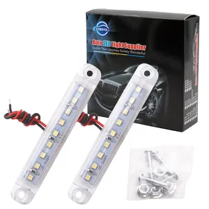 Xe tải LED Side Marker cảnh báo tín hiệu ánh sáng Trailer phía sau chỉ số ánh sáng 24V 9 LED Side giải phóng mặt bằng phản xạ