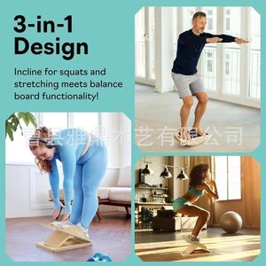 แผ่นไม้เอียงพร้อมพื้นผิวกันลื่นสำหรับโยคะ พิลาทิส และการออกกำลังกาย - Product Image 3
