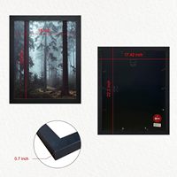 Bluesail BS013 16x20 cadres d'affiche 3 Pack noir MDF bois poli plexiglas UV imprimé affichage photos en Horizontal Vertical