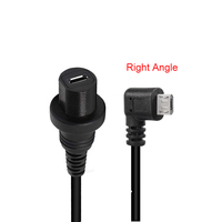 Câble d'extension durable et étanche USB 2.0 Micro B femelle vers mâle pour montage encastré sur tableau de bord de camion, bateau, moto