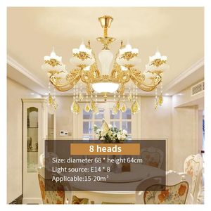 <span class=keywords><strong>Lustre</strong></span> Lumineux, <span class=keywords><strong>Lustre</strong></span> Européen en Cristal pour Villa, Hall, Salle à Manger Moderne, Chambre à Coucher, <span class=keywords><strong>Lustre</strong></span> en Jade Naturel (6 Têtes) - Product Image 6