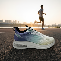 Personnalisation du logo de la marque, baskets décontractées pour femmes, Cloud Cushion, respirantes, maille tricotée dégradée, chaussures de sport légères