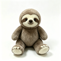 Peluche personnalisée d'animal de la forêt tropicale, peluche paresseuse, peluche paresseuse de la forêt, coussin paresseux en peluche