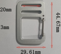 Boucle en G plate en aluminium, boucle de verrouillage en métal pour sangle de ceinture, ajusteurs latéraux de 20 mm et 25 mm pour sacs à dos et quincaillerie de sacs