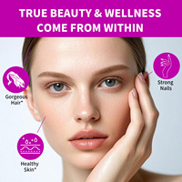 Capsules de collagène végétalien de haute qualité, complément alimentaire pour adultes, absorption améliorée, favorise la santé des cheveux, des ongles et de la peau, renforce la force et la résistance.