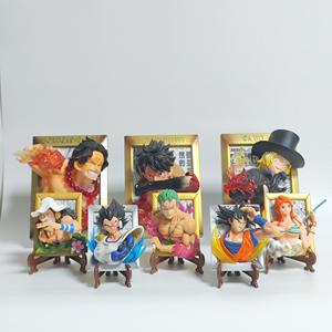 13-20CM 1 pieza Luffy <span class=keywords><strong>Dragon</strong></span> Ace Zoro Sanji Sabo Nami Vegeta Son Goku <span class=keywords><strong>Ball</strong></span> nevera imán pegatina Anime PVC figura - Product Image 1