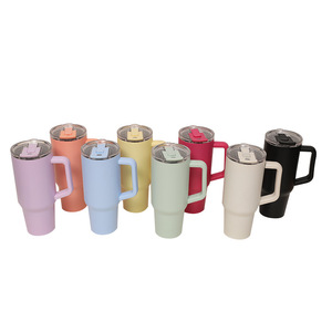 Stainless Steel Tumbler 304 Dual-Drink Insulated Cup With Straw Portable Travel Mug - Product Image 3