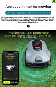 เครื่องตัดหญ้าอัตโนมัติไร้สายรุ่นใหม่ปี 2026 พร้อมระบบ AI Vision และระบบนำทาง RTK GPS สำหรับสวนขนาดใหญ่ 3000 เมตร รุ่น R3000 AI Vision ระบบนำทางแม่นยำ - Product Image 5