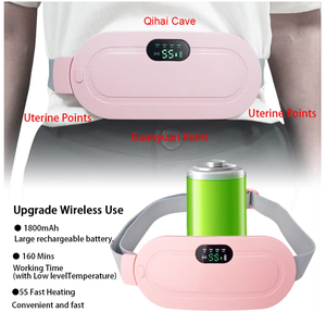 Portable Digital Display USB Cordless Body Menstrual <b>Heating</b> Pad Fast <b>Heating</b> Massage Period Waist <b>Wrap</b> Belt Women Massager Warm - Product Image 5