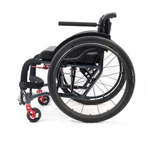 Fauteuil roulant manuel pliable léger et large avec anneau de poignée de 22 pouces, personnalisable en largeur de siège, fauteuil de sport BZ-C005 - Product Image 5