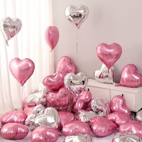 Ballon cœur rouge en feuille d'aluminium de 18 pouces pour la Saint-Valentin, mariage, anniversaire, décorations de fête, emballé à l'hélium, fournitures de Pâques