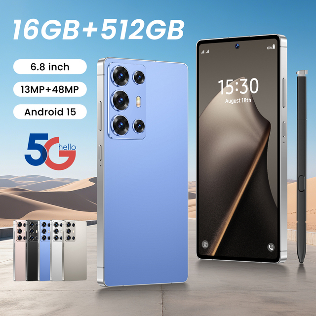 S26Ultra 5G LTE CDMA Smartphone 16GB 1TB Android 15 Cellphone 7.3 Inch HD Dual SIM Mobile Phone
