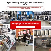 Établi commercial en acier inoxydable pour table de bar à eau de thé au lait pour café et salade nouvel équipement de condition pour magasin de thé au lait