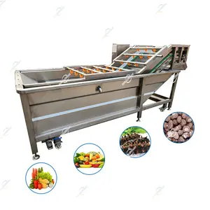 Automatic Air Bubble Cleaning Fish Carrot Dates Potato Root Vegetable Industrial Washing Machine
