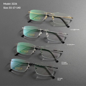 <span class=keywords><strong>Gafas</strong></span> de Titanio Hechas a Mano, Montura Cuadrada Irregular, <span class=keywords><strong>Gafas</strong></span> con Protección Anti-luz Azul - Product Image 3